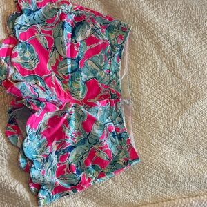 Lilly Pulitzer Pink and Blue High Waist Shorts